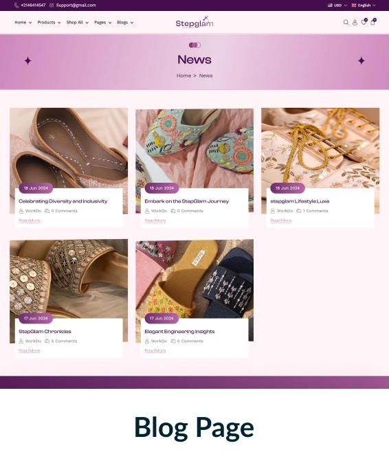 Stepglam Shopify Theme