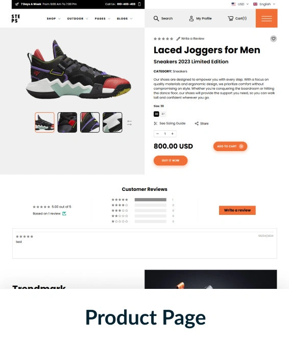 Steps Shopify Theme
