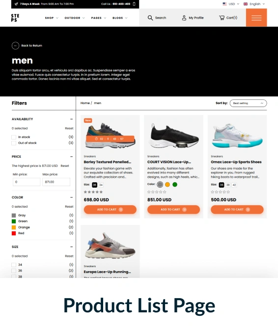 Steps Shopify Theme