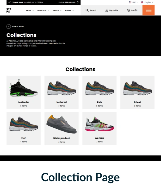Steps Shopify Theme