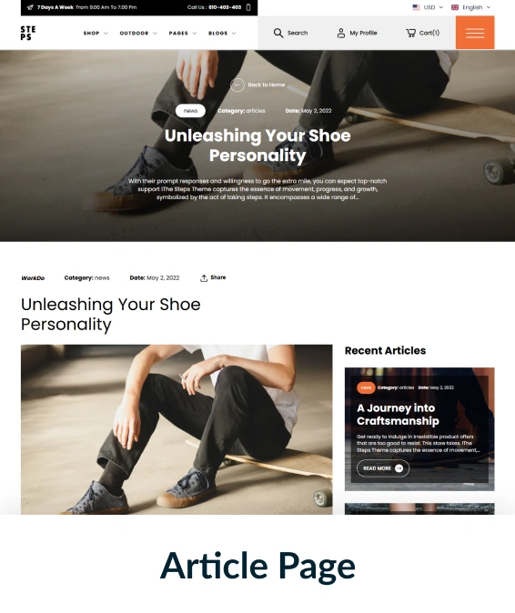 Steps Shopify Theme