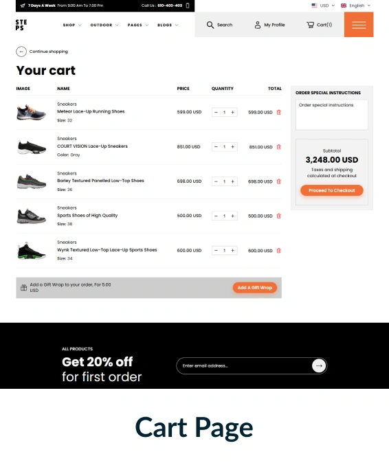 Steps Shopify Theme