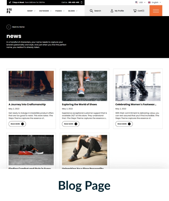 Steps Shopify Theme