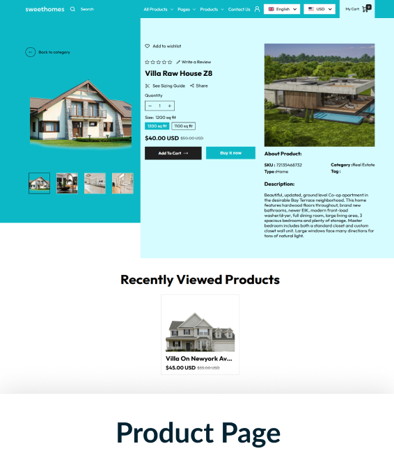 Sweet Homes Shopify Theme