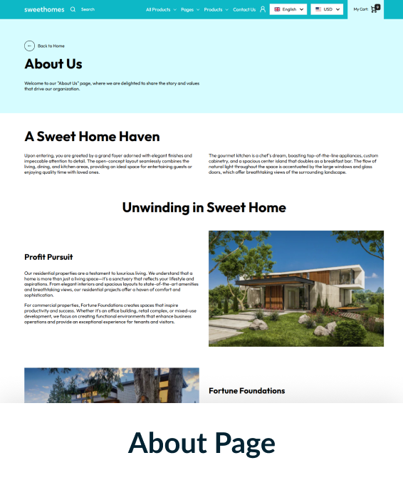 Sweet Homes Shopify Theme