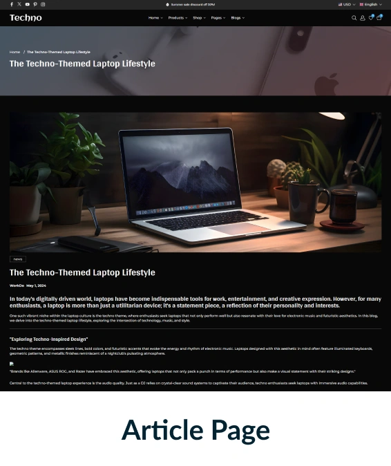 Techno Shopify Theme