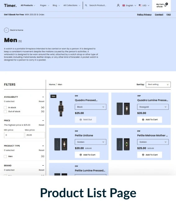 Timer Shopify Theme