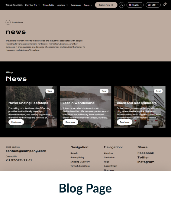 Travel Tourism Shopify Theme