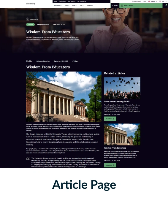 University Shopify Theme
