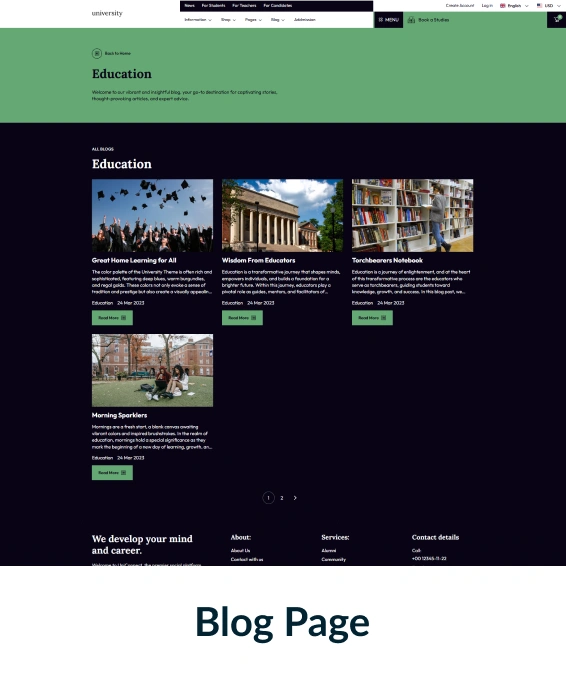University Shopify Theme