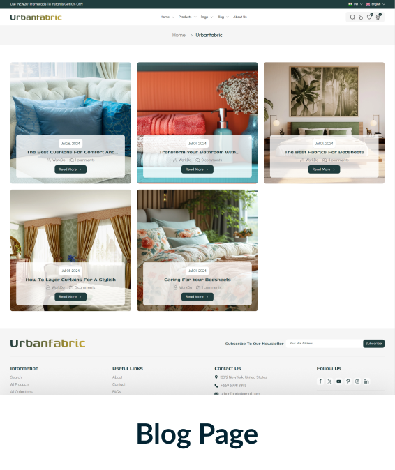 Urbanfabric Shopify Theme