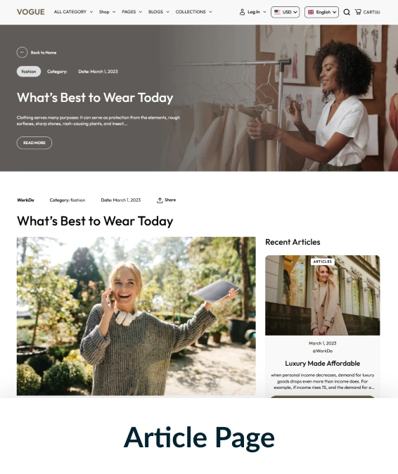 Vogue Shopify Theme