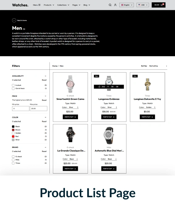 Watches Shopify Theme