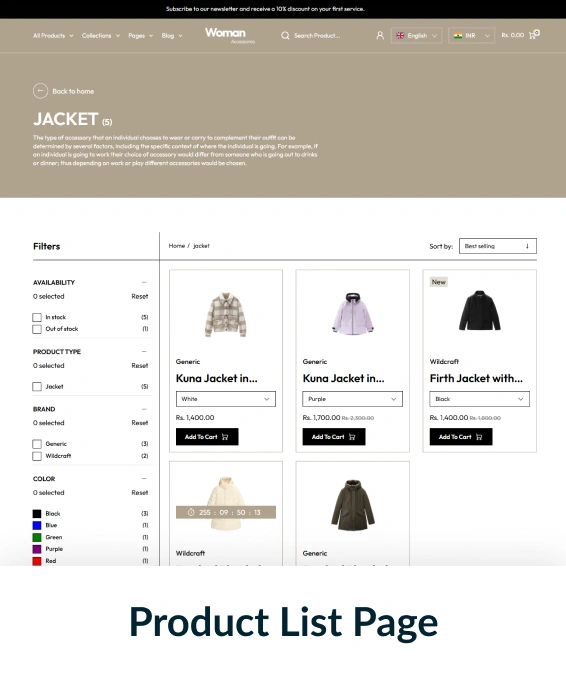 Women Accessories Shopify Theme