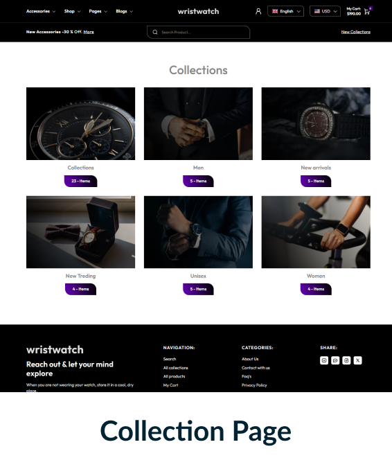 Wrist Watch Shopify Theme