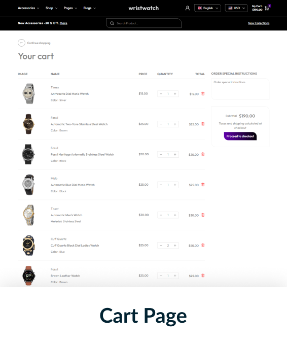 Wrist Watch Shopify Theme