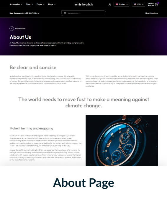 Wrist Watch Shopify Theme