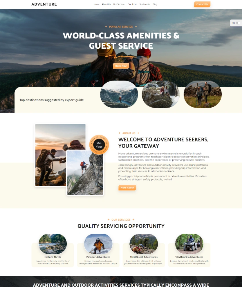 Adventure Activities – BookingGo SaaS Add-On