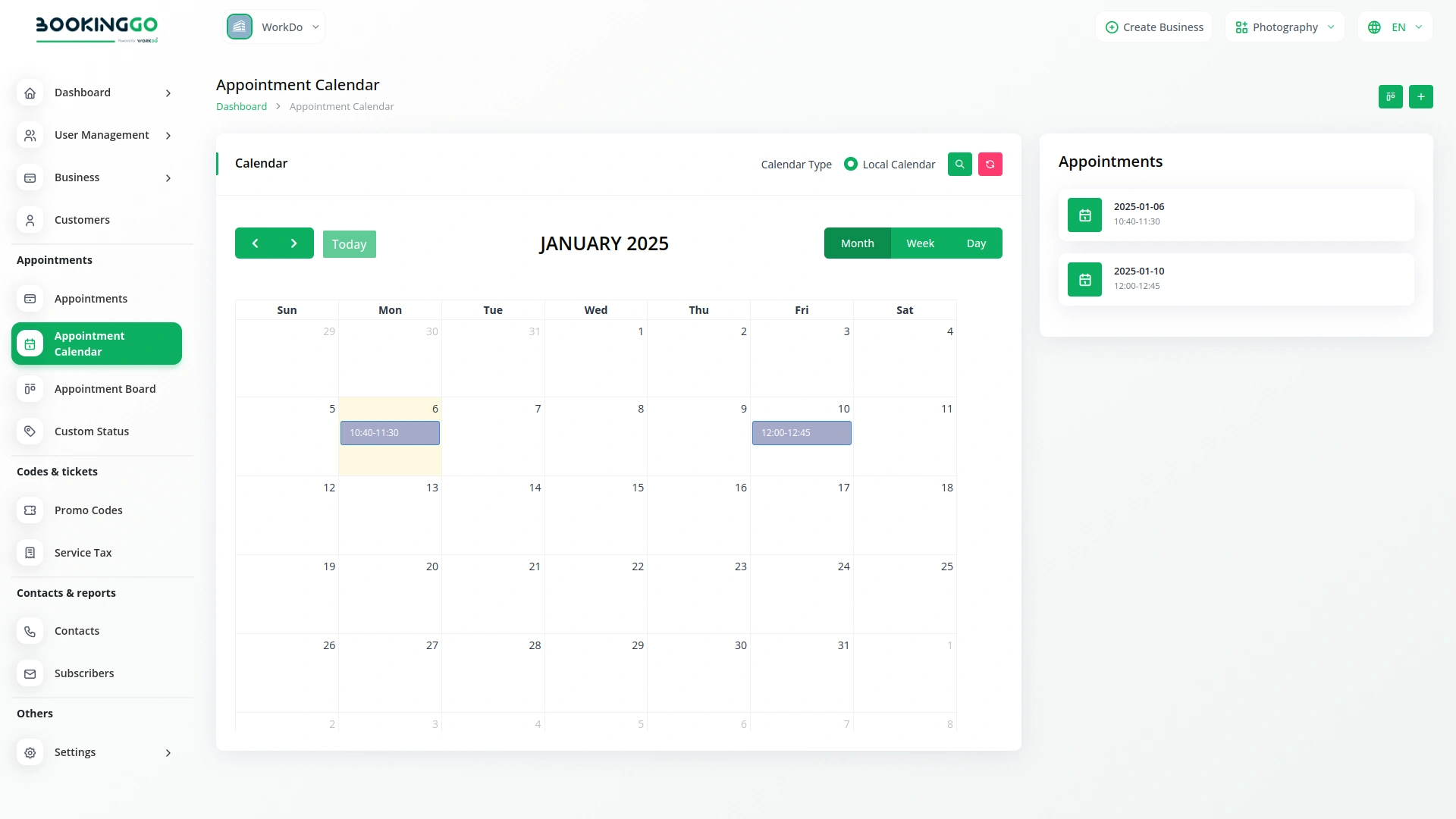 Appointment Kanban Board – BookingGo SaaS Add-On