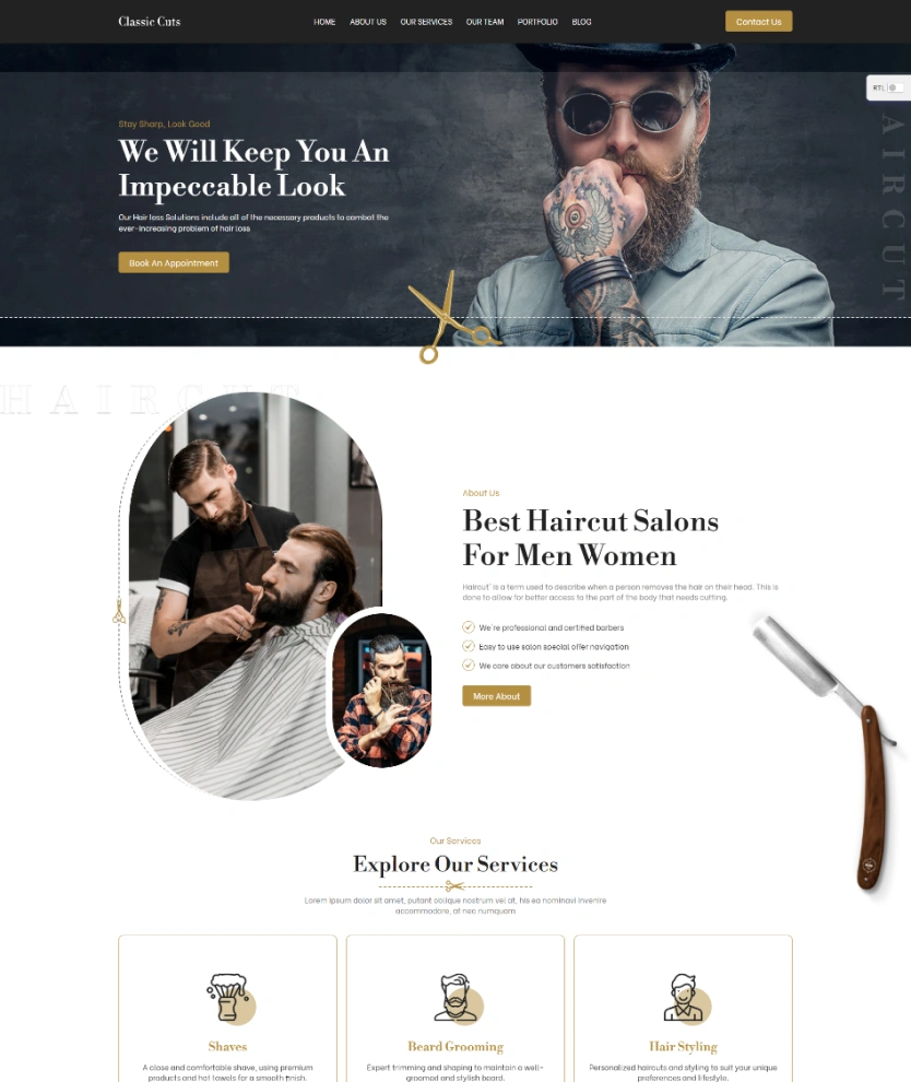 Classic Cut – BookingGo SaaS Add-On