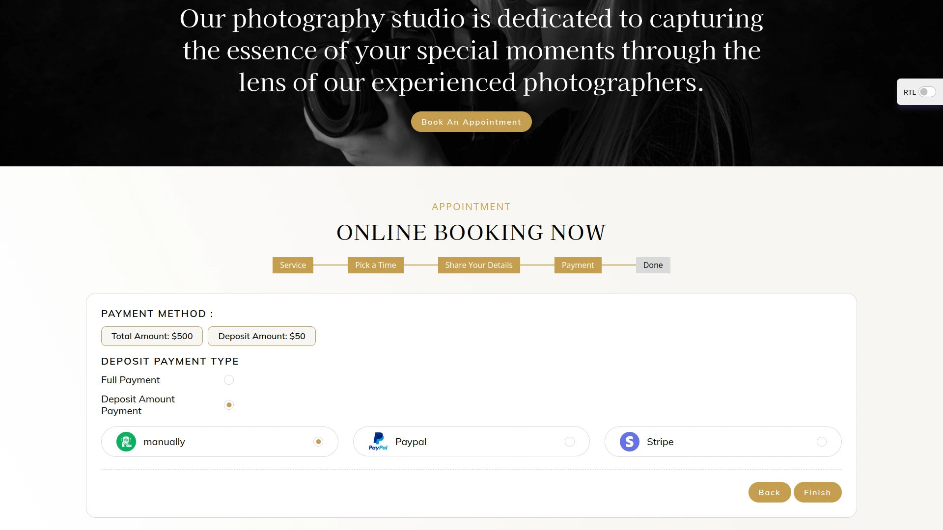 Easy Deposit Payments – BookingGo SaaS Add-On