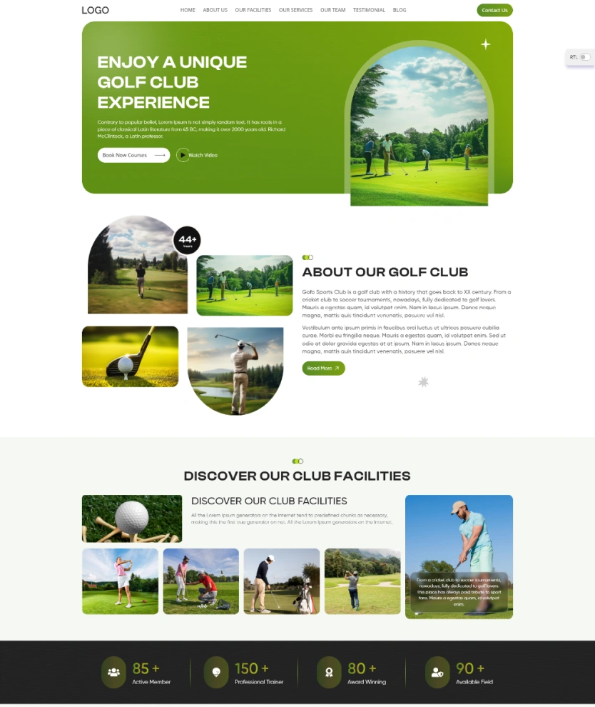 Golf Course – BookingGo SaaS Add-On