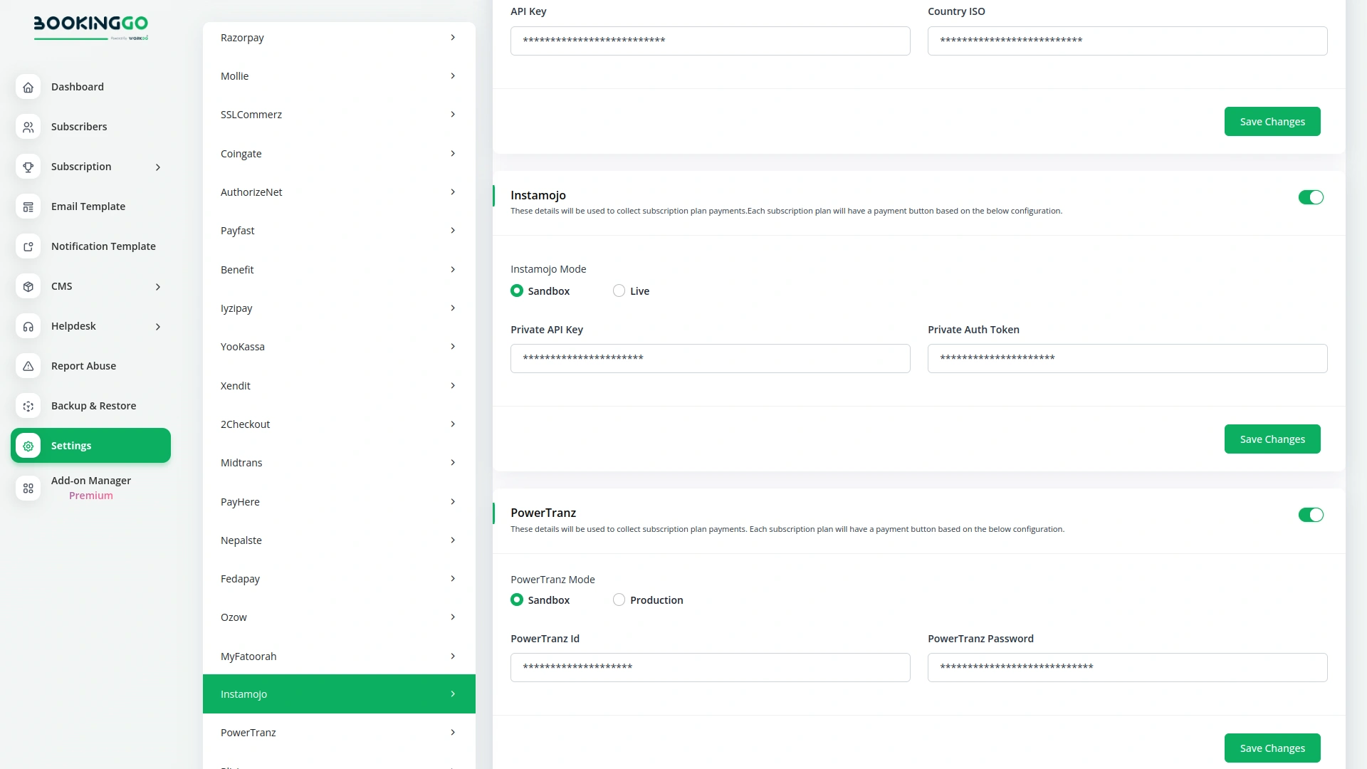Instamojo – BookingGo SaaS Add-On