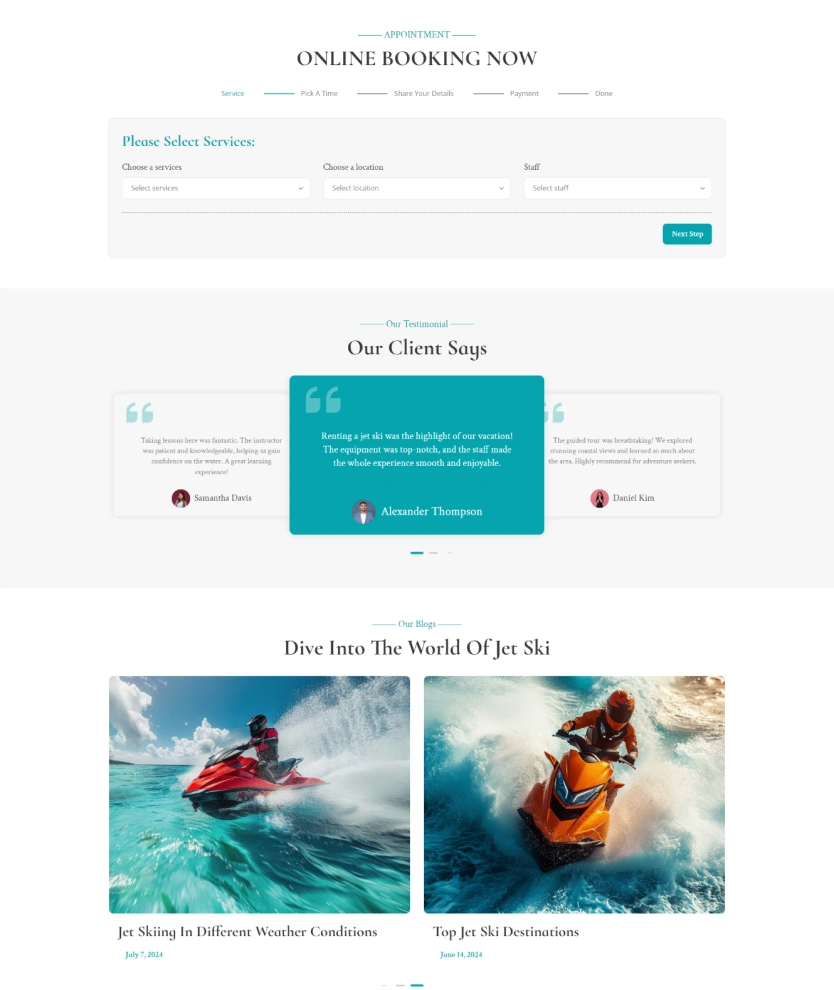 Jetski – BookingGo SaaS Add-On