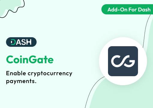 CoinGate – Dash SaaS Add-On