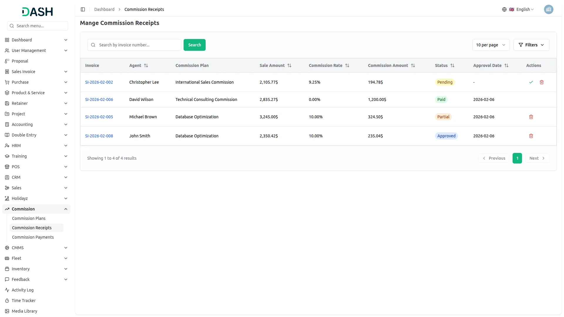 Open-source ERP addon for Commission