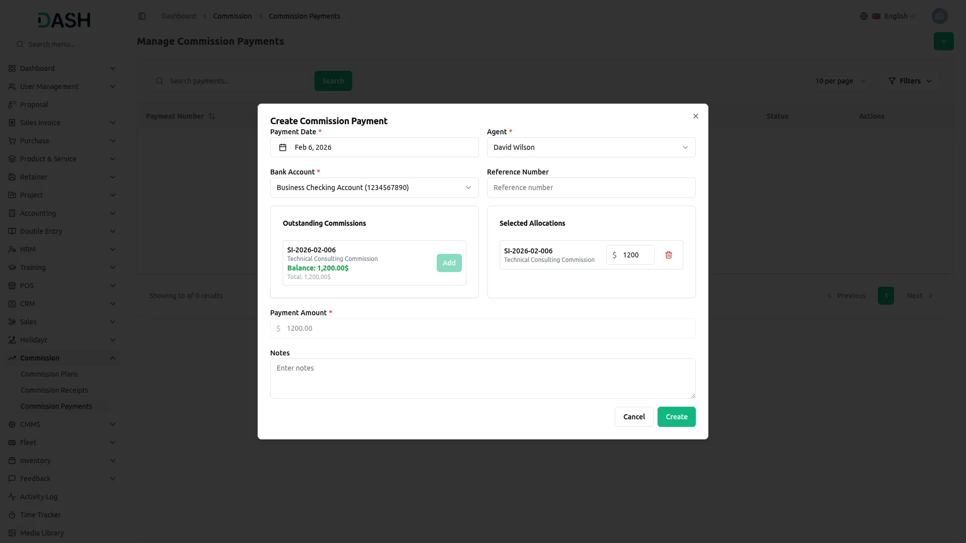 Open-source ERP addon for Commission