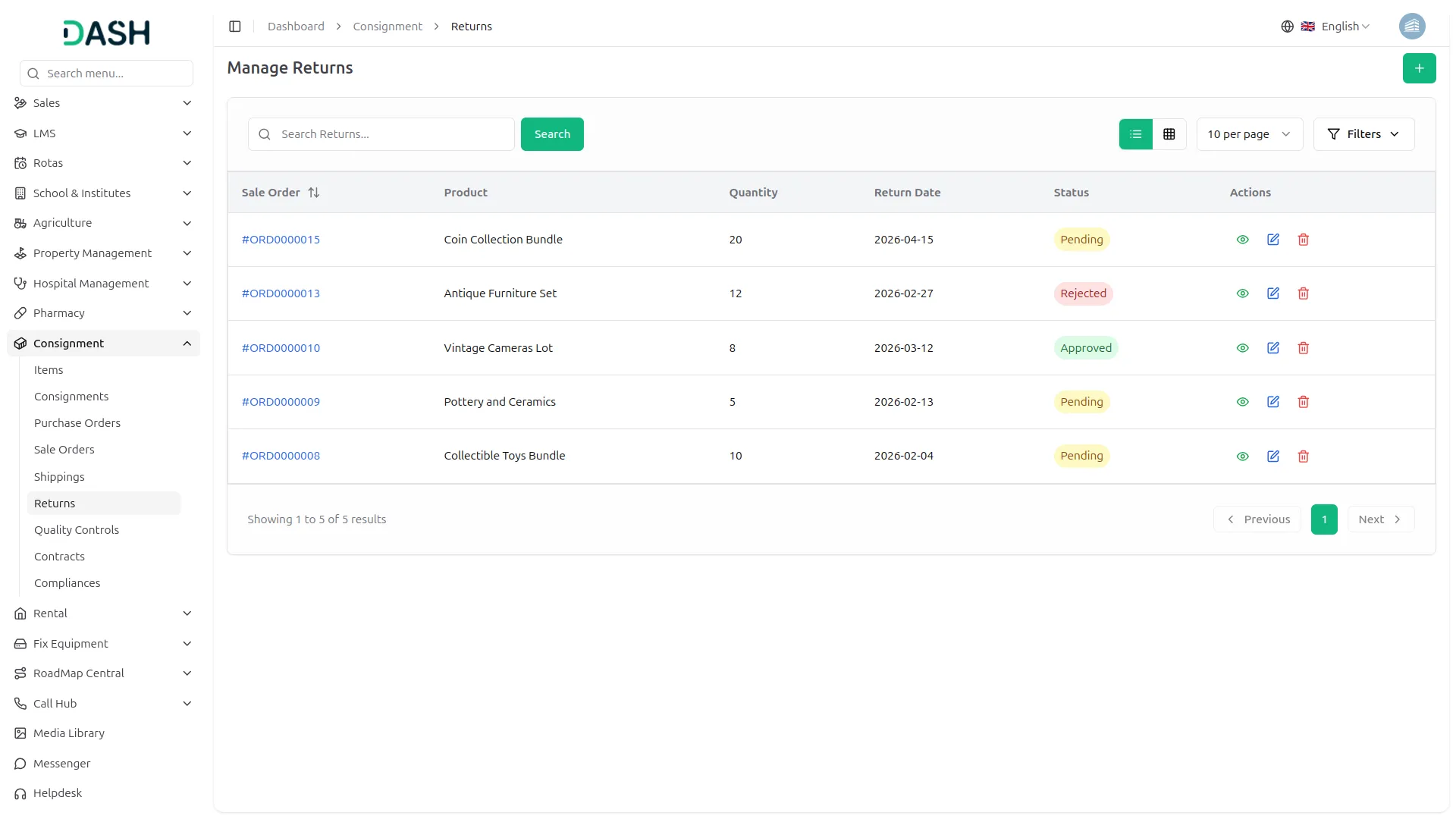 Consignment Management System