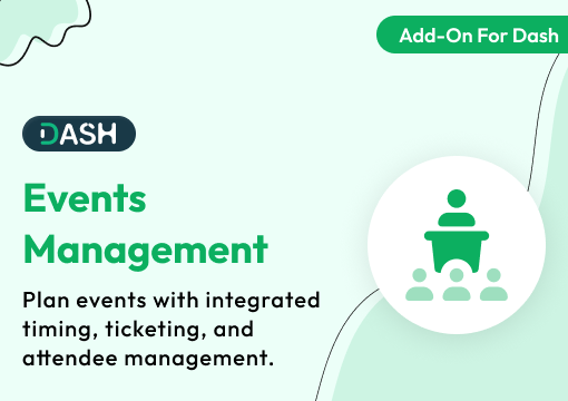 Events Management – Dash SaaS Add-On