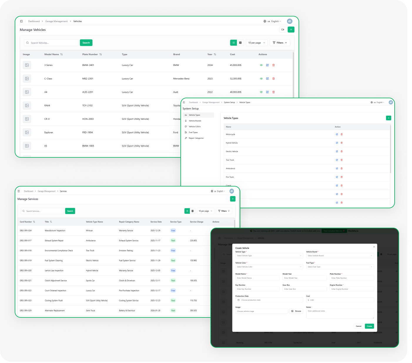 Garage/Workshop Management System