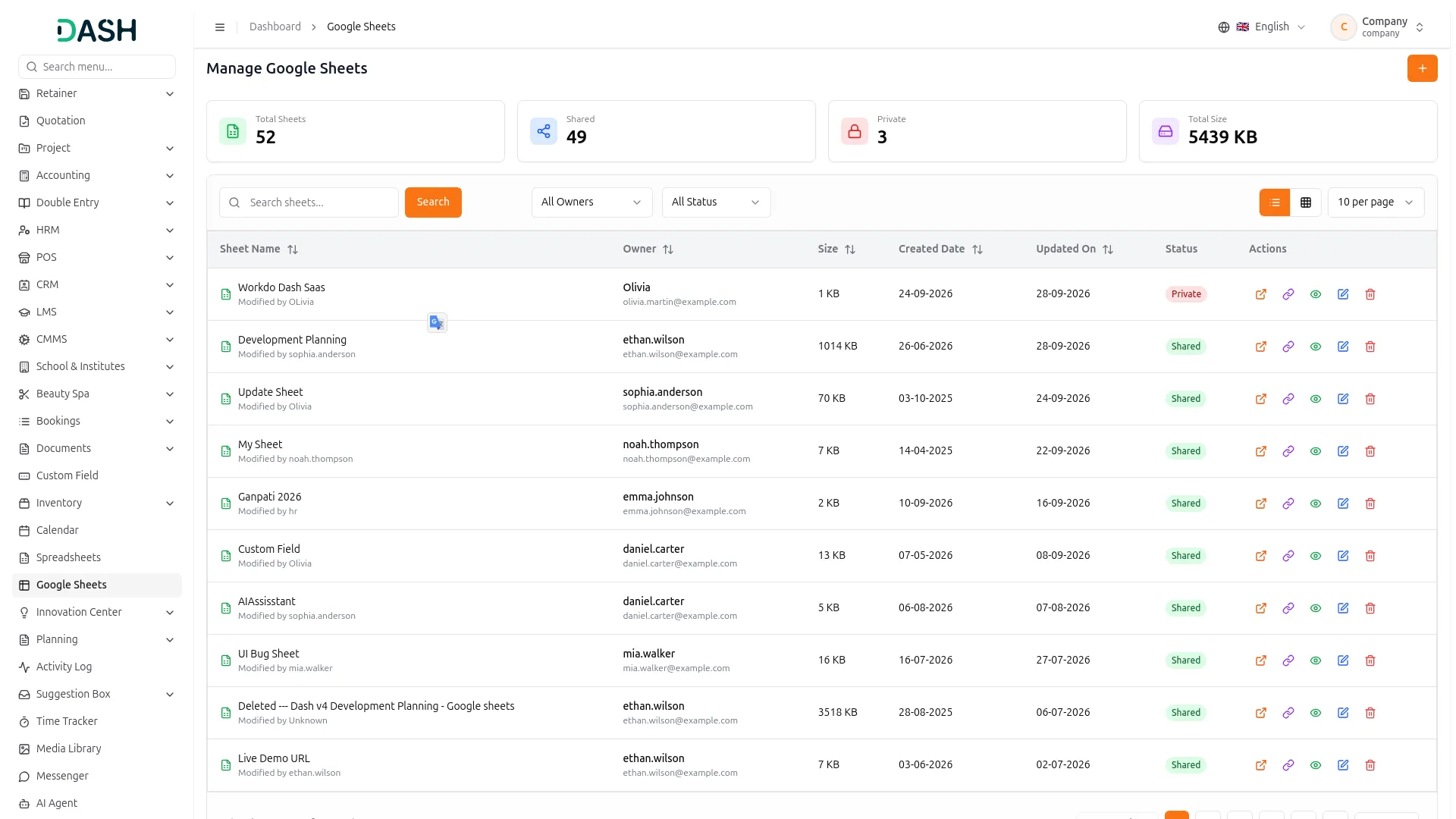 Google Sheet