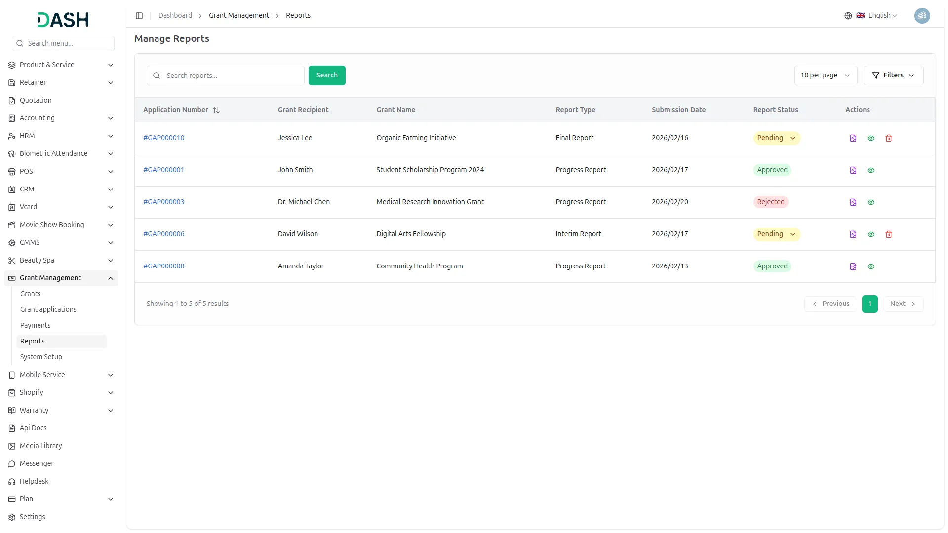 Grant Management
