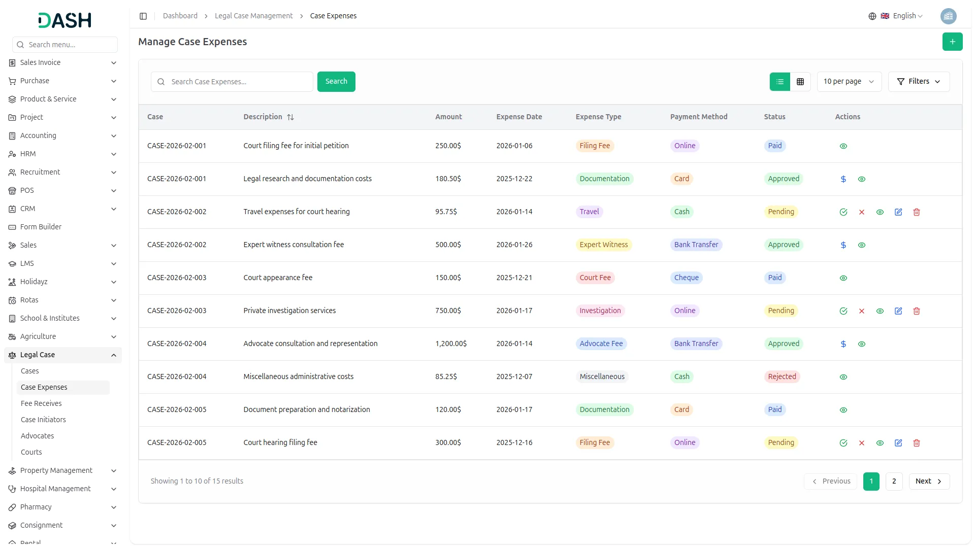 Legal Case Management