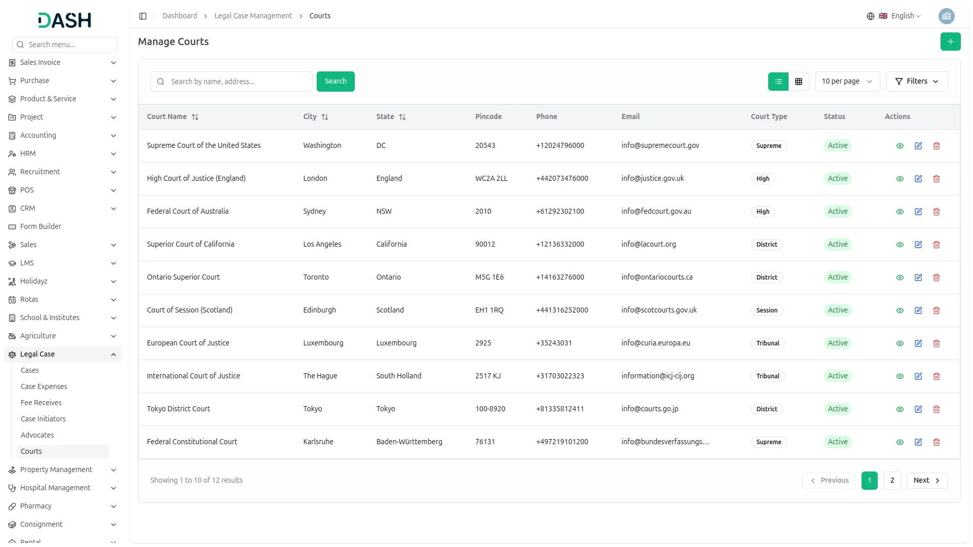 Legal Case Management