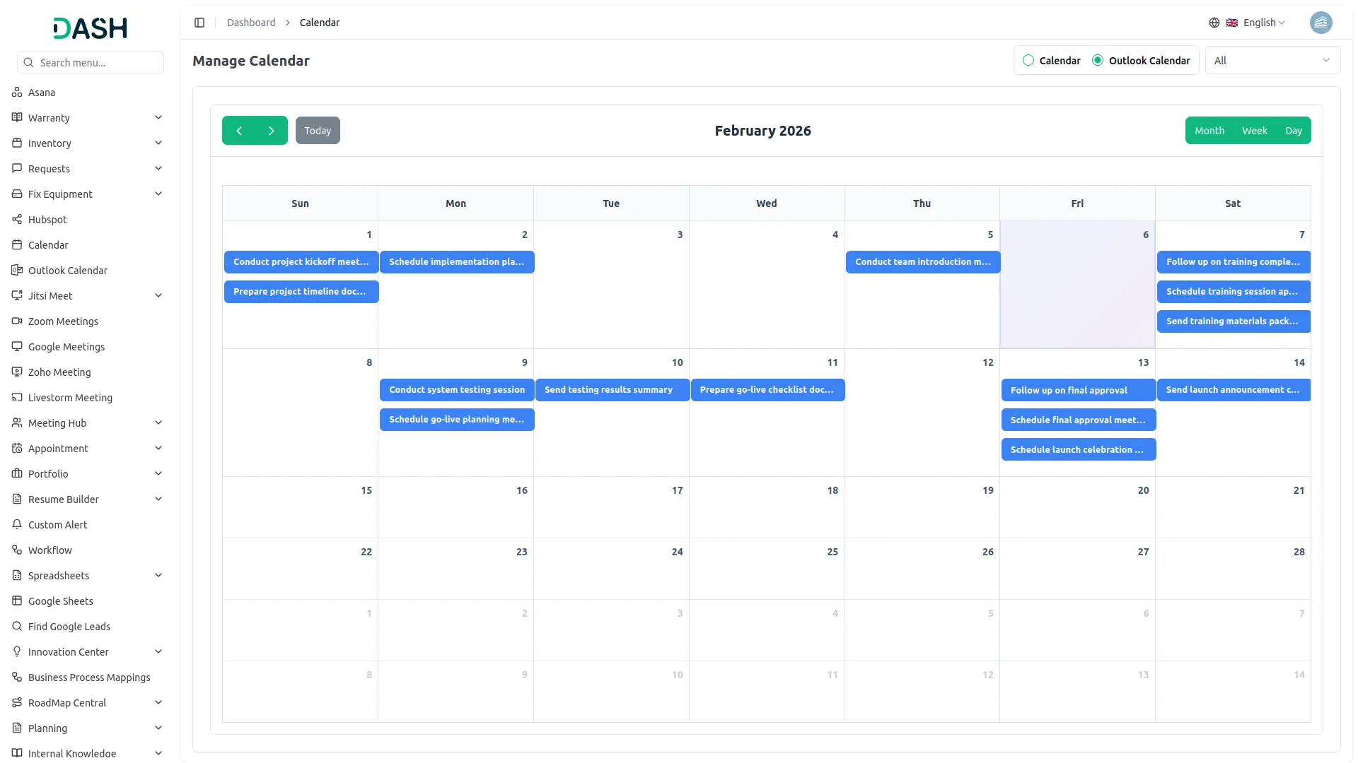 Outlook Calendar
