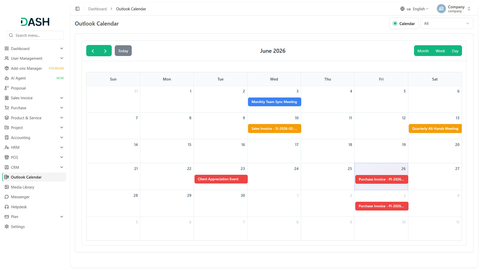 Outlook Calendar