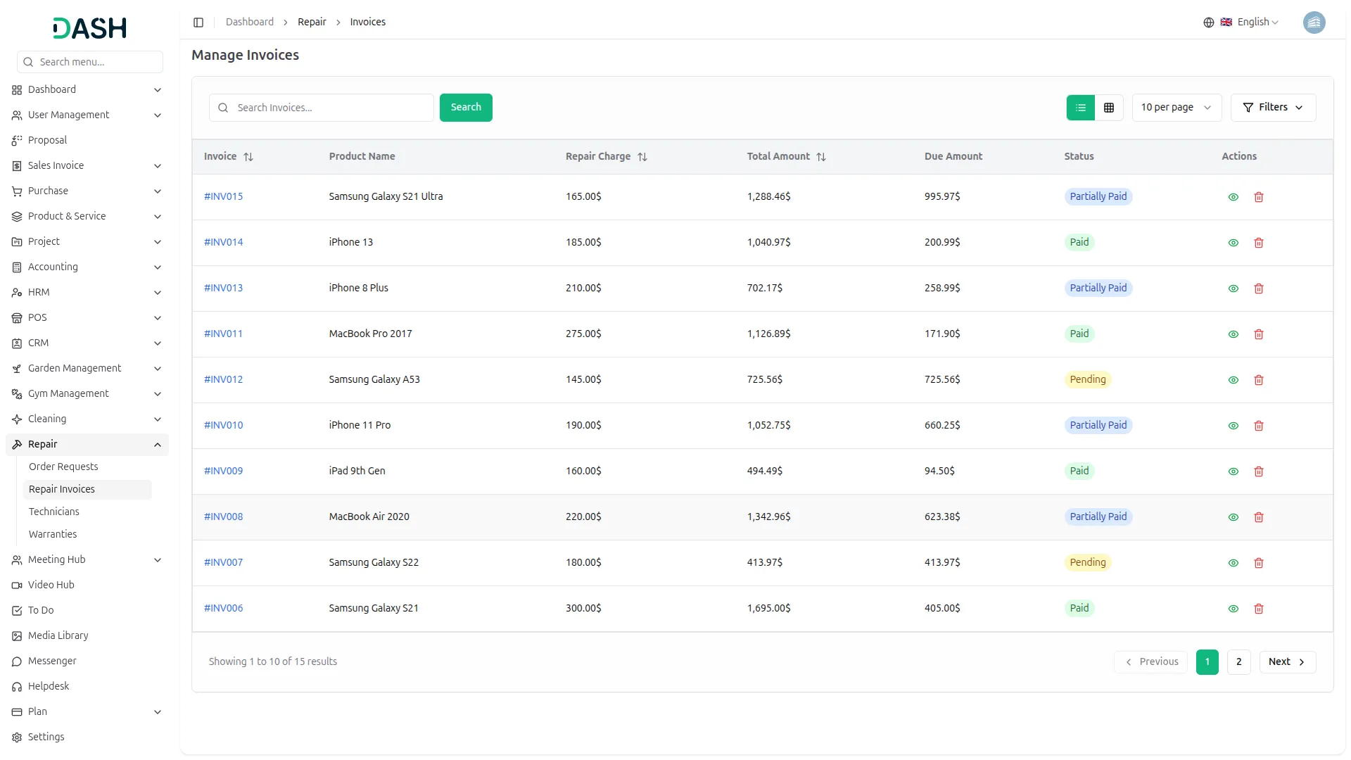 Repair Management System