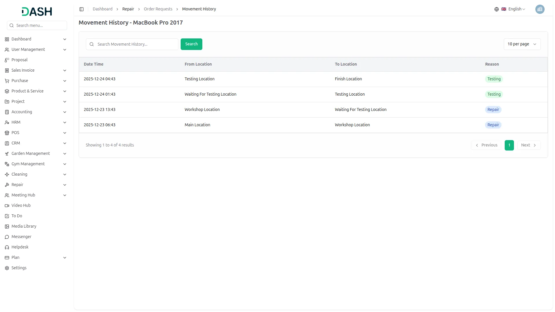 Repair Management System