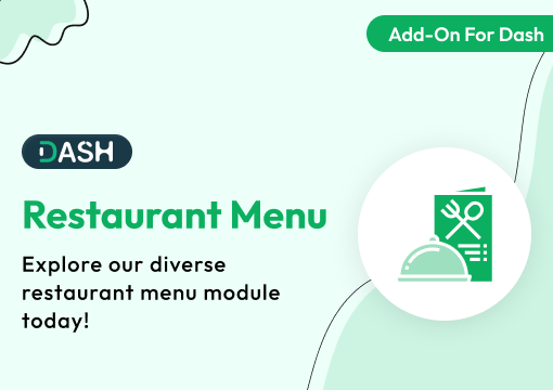 Restaurant Menu – Dash SaaS Add-On