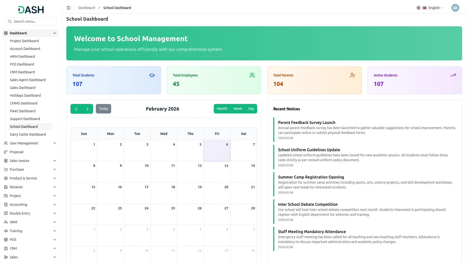 School / Institute Management