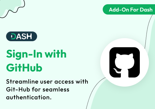 Sign-In with GitHub – Dash SaaS Add-On