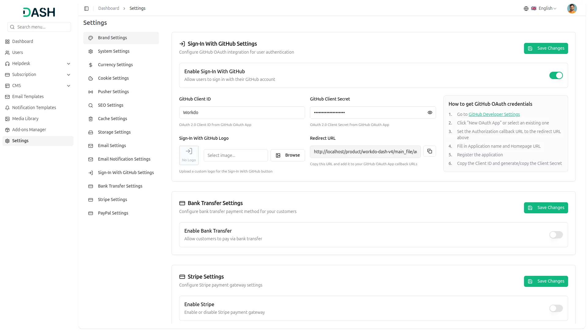 Sign-In with GitHub