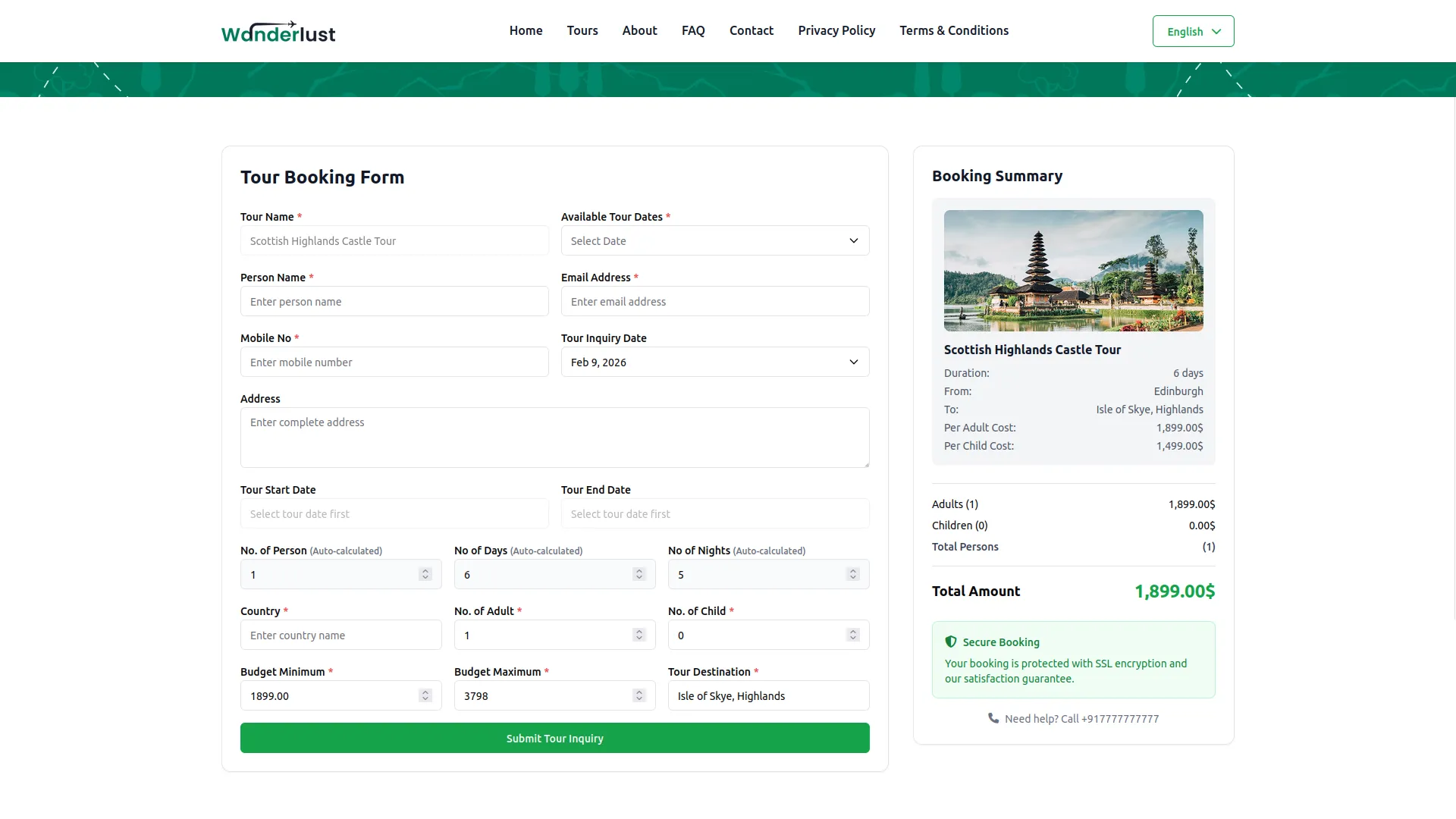 Tour & Travel Management