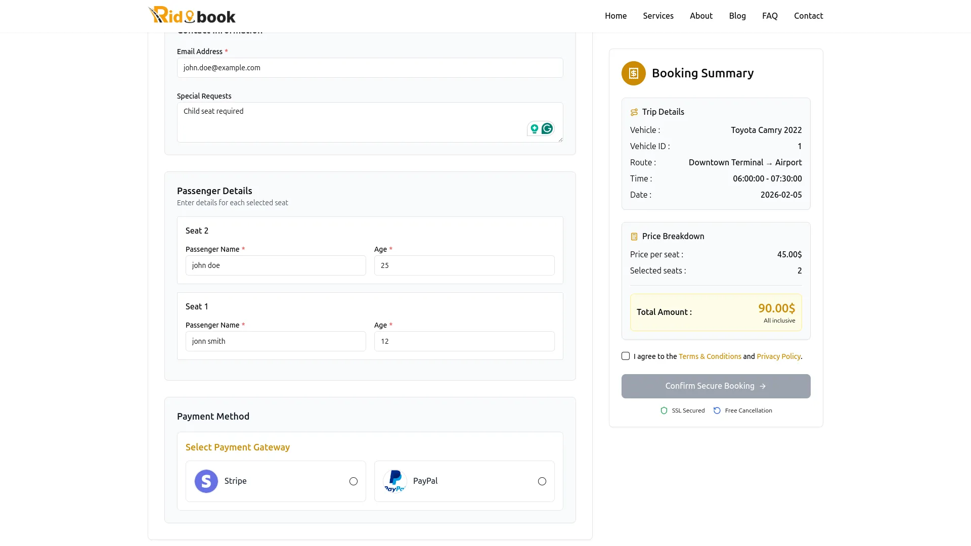 Vehicle Booking Management