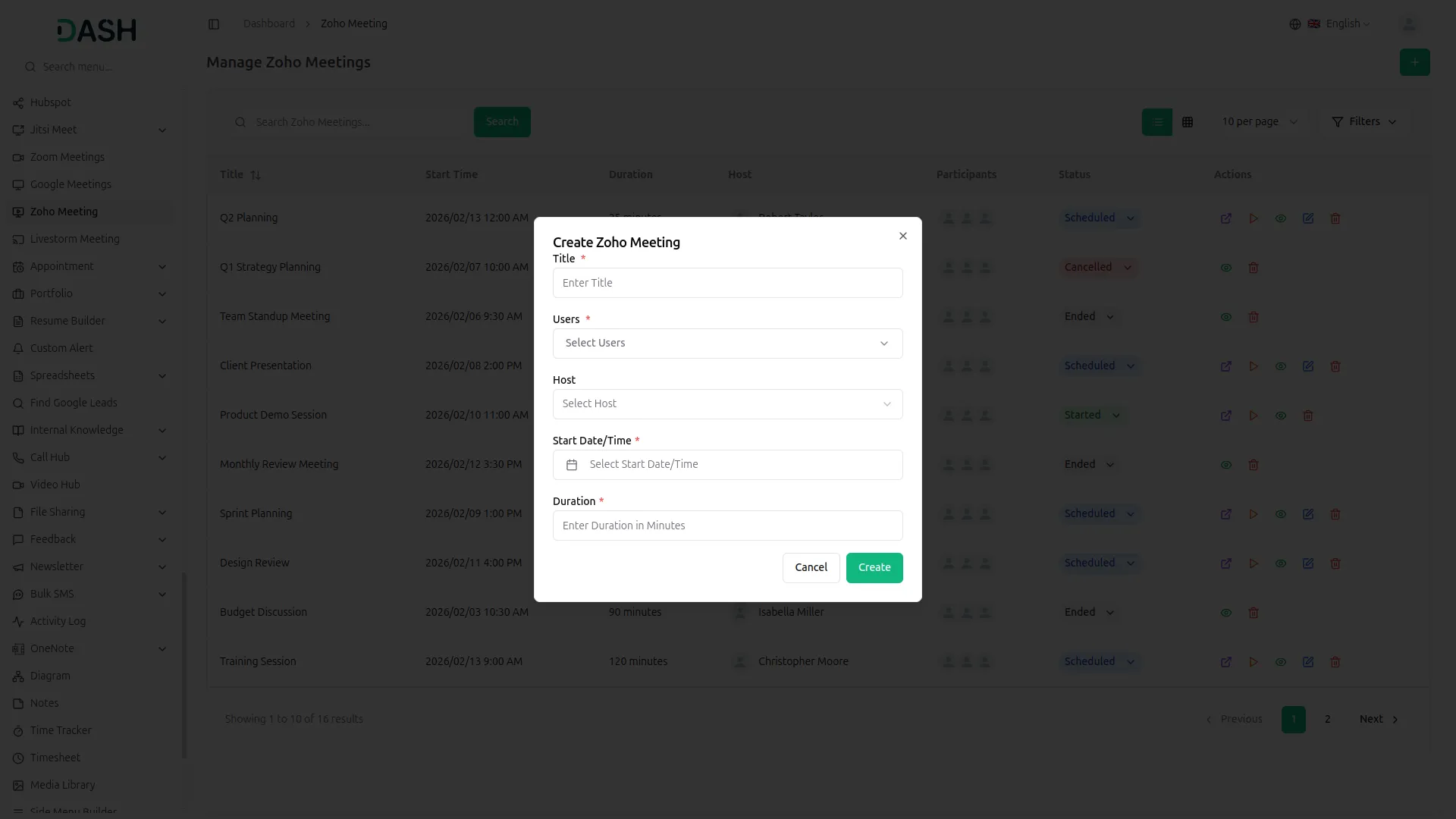Zoho Meeting
