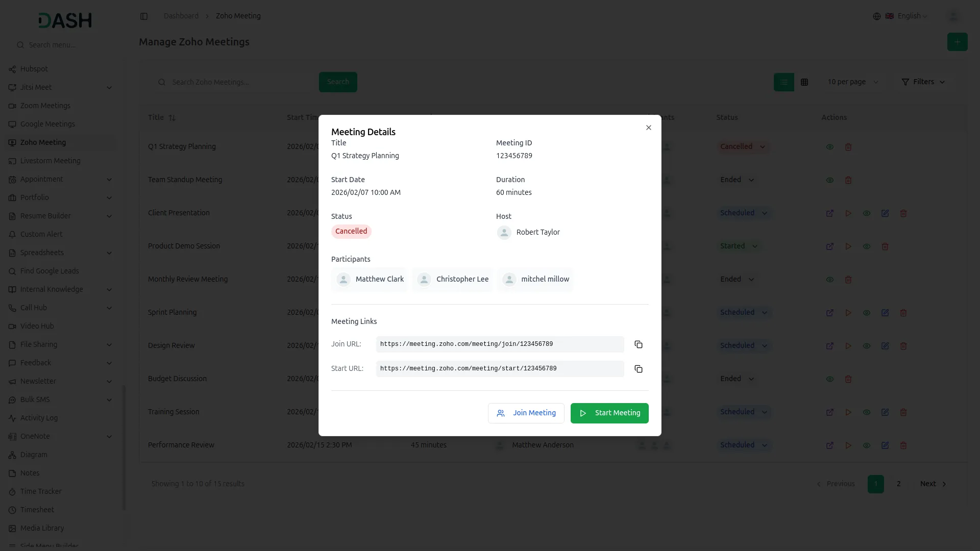 Zoho Meeting